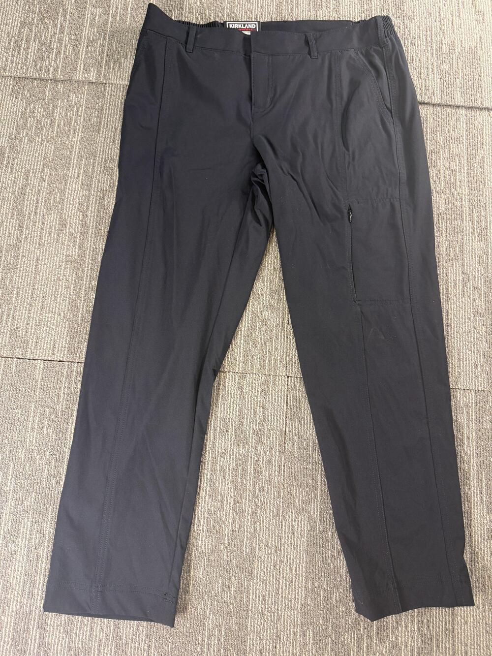 Kirkland Signature Pants Womens 6 Black Travel Stretch Nylon Lightweight Pull On